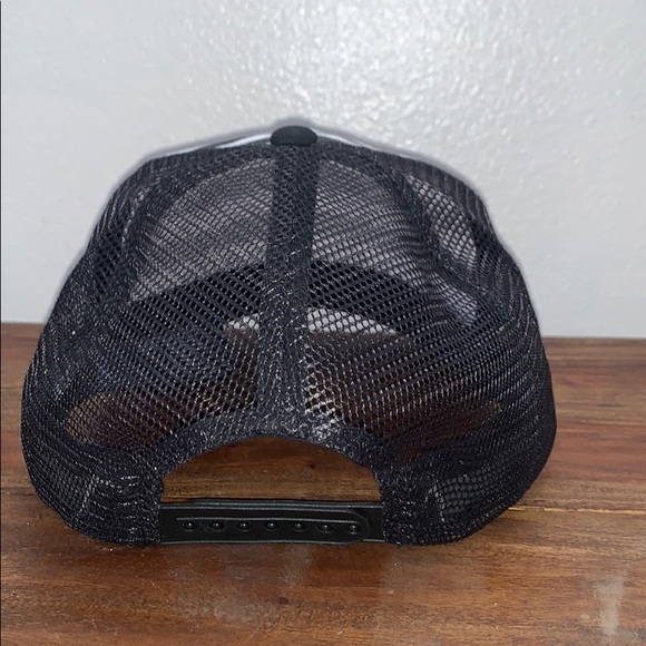 Y2K Bebe Black and White Striped Rhinestone Hat - Picture 4 of 5